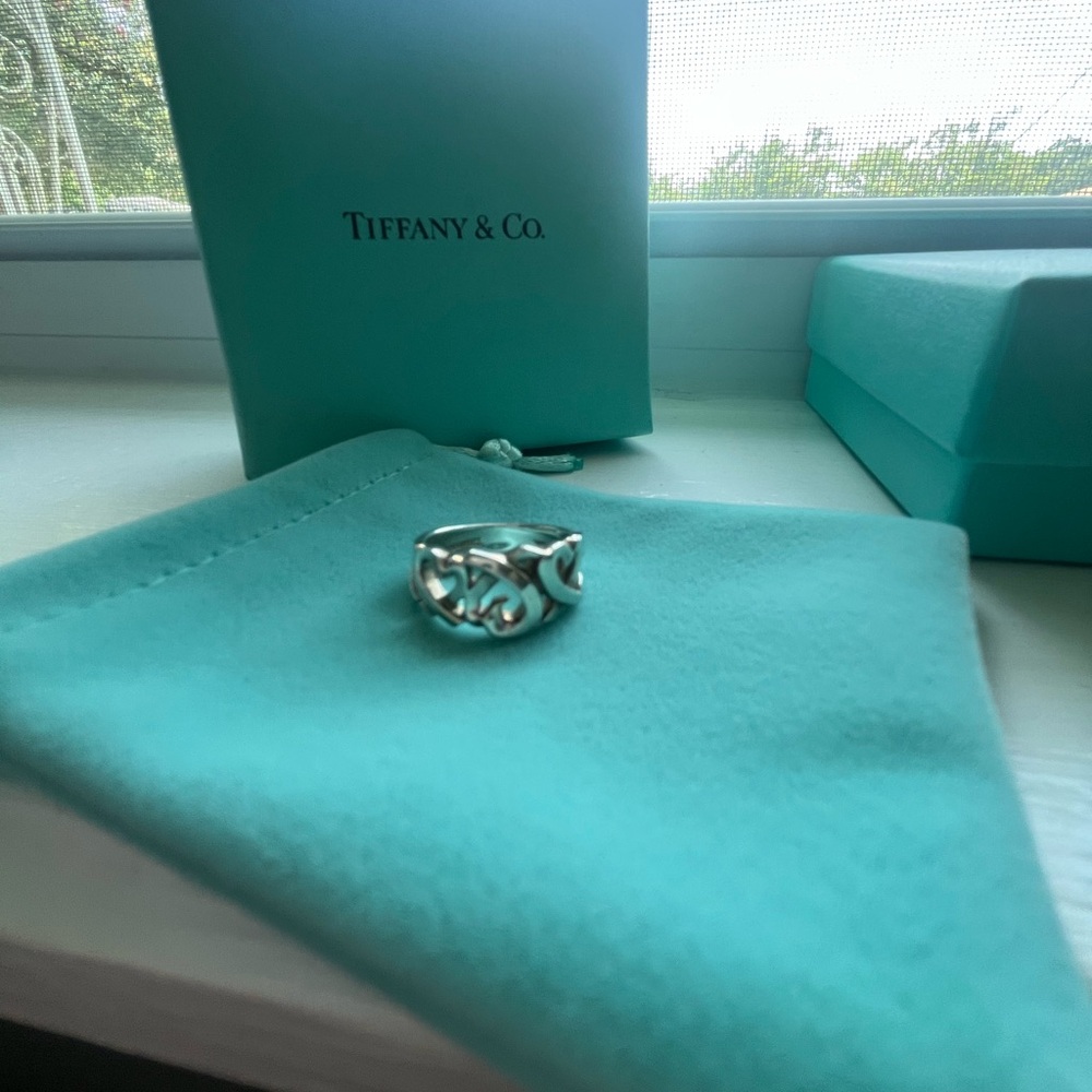 Tiffany & Co. Silver Heart Motif Ring - Picture 2 of 4